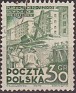 Poland 1951 Construcción 30 GR Verde Scott 528